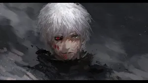 Kaneki Sad Anime Face Desktop Wallpaper