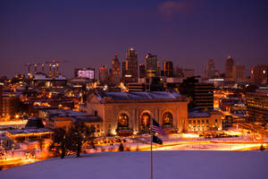 Kansas City Purple Night Wallpaper