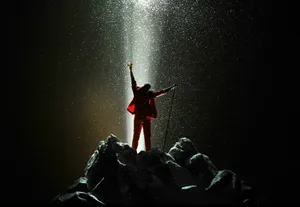 Kanye West Bright Lights On Rocks Wallpaper