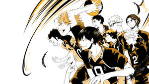 Karasuno High’s Talented Volleyball Team Wallpaper