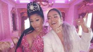 Karol G And Nicki In Tusa Wallpaper