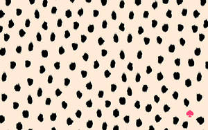 Kate Spade Logo With Cheetah Pattern Wallpaper