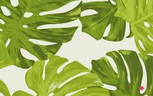 Kate Spade Logo With Monstera Wallpaper