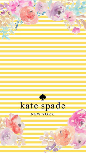 Kate Spade Yellow And White Stripes Wallpaper