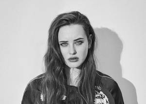 Katherine Langford Black And White Photo Wallpaper