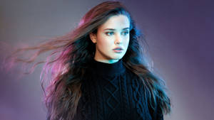 Katherine Langford Black Turtleneck Wallpaper