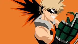 Katsuki Bakugo Explosive Power4 K Wallpaper