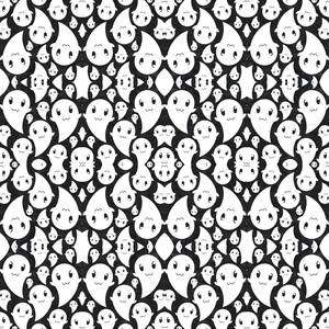 Kawaii Ghost Aesthetic Pattern Wallpaper
