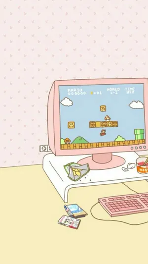 Kawaii Hd Gaming Setup Wallpaper