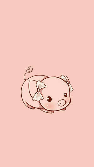 Kawaii Hd Pink Pig Wallpaper