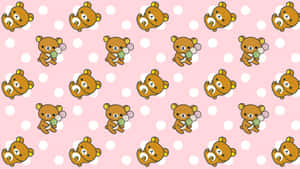 Kawaii Japanese Girl Holding Umbrella In Cherry Blossom Garden Wallpaper