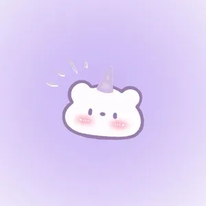 Kawaii Purple Blushing Bear Wallpaper