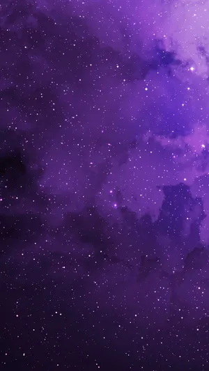 Kawaii Purple Starry Sky Wallpaper