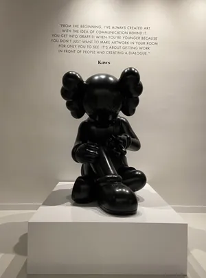 'kaws' Black And White Wallpaper Wallpaper