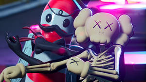 Kaws Skeleton Fortnite Wallpaper