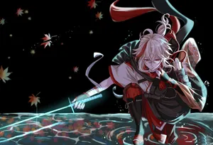 Kazuha Fanart Painting Light Blue Blade Wallpaper