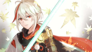 Kazuha Golden Maple Leaves Background Wallpaper