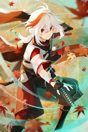 Kazuha Unsheathed Sword Wallpaper