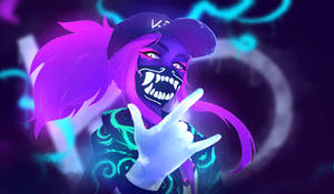 Kda Akali Luminescent Skin Wallpaper