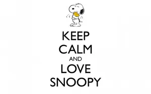 Keep Calm And Love Snoopy Wallpaper