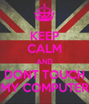 “keep Your Hands Off My Computer!” Wallpaper