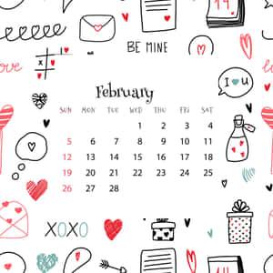 Keep Your Plans In Check With February Calendar Wallpaper