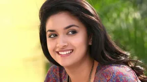 Keerthi Suresh Swept Back Hair Hd Wallpaper
