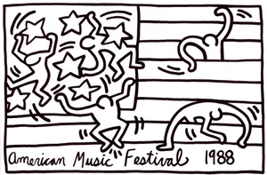 Keith Haring American Music Festival1988 Wallpaper
