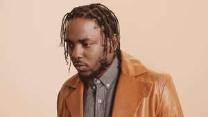 Kendrick Lamar In Leather Jacket Wallpaper