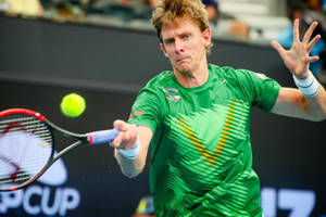 Kevin Anderson To Hit Ball Wallpaper