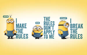 Kevin Bob And Stuart Minion Desktop Quotes Wallpaper