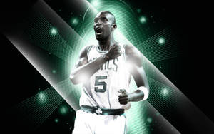 Kevin Garnett Neon Green Digital Art Wallpaper