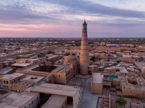 Khiva Beautiful Sunset Sky Wallpaper