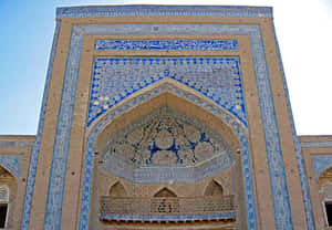 Khiva Blue Structure Wallpaper