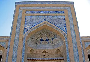 Khiva Blue Structure Wallpaper