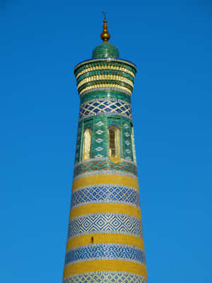 Khiva Tall Green Minaret Wallpaper