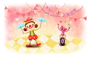 Kid And Clown Wallpaper