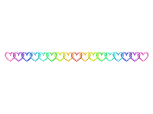 Kidcore Rainbow String Hearts Wallpaper