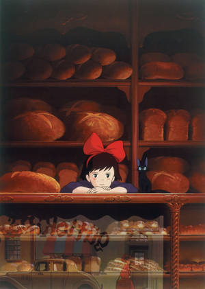 Kiki At The Store In Kikis Delivery Service Wallpaper