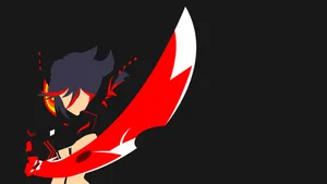 Kill La Kill Minimal Black Ryuko Wallpaper