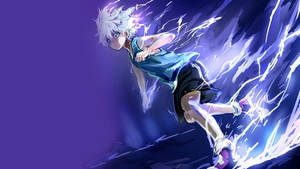 Killua Zoldyck Ready For The Challenge Wallpaper