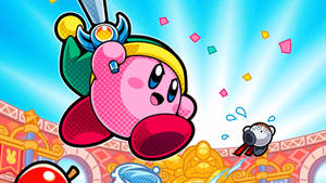 Kirby Eats Enemies And Saves The Day Wallpaper