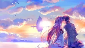 Kirito And Asuna Kiss Wallpaper