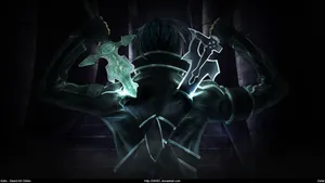 Kirito Glows In The Dark In Sword Art Online Wallpaper