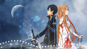 Kirito Staring At The Moon Wallpaper