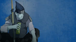 Kisame Blue Grunge Background Wallpaper