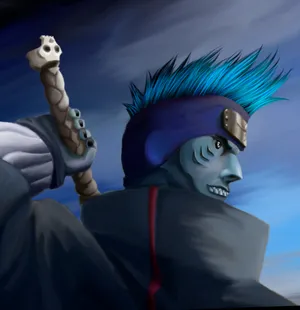 Kisame Ninja Warrior Strategically Working His Way Through A Mysterious Cave Wallpaper