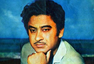 Kishore Kumar Hand On Chin Wallpaper