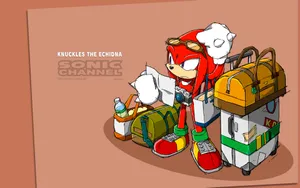 Knuckles The Echidna Protects The Master Emerald Wallpaper
