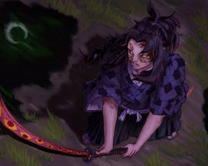 Kokushibo, A Powerful Demon Of Kimetsu No Yaiba. Wallpaper